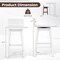 Wooden Bar Stools Swivel Counter Height Seats 24.5 Inch 2 Pack